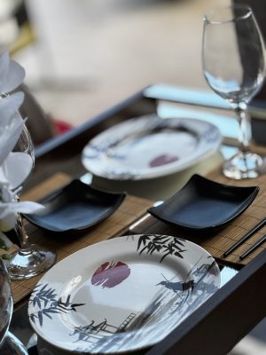 CJ com 6 Pratos sobremesa Orientais  Japonese