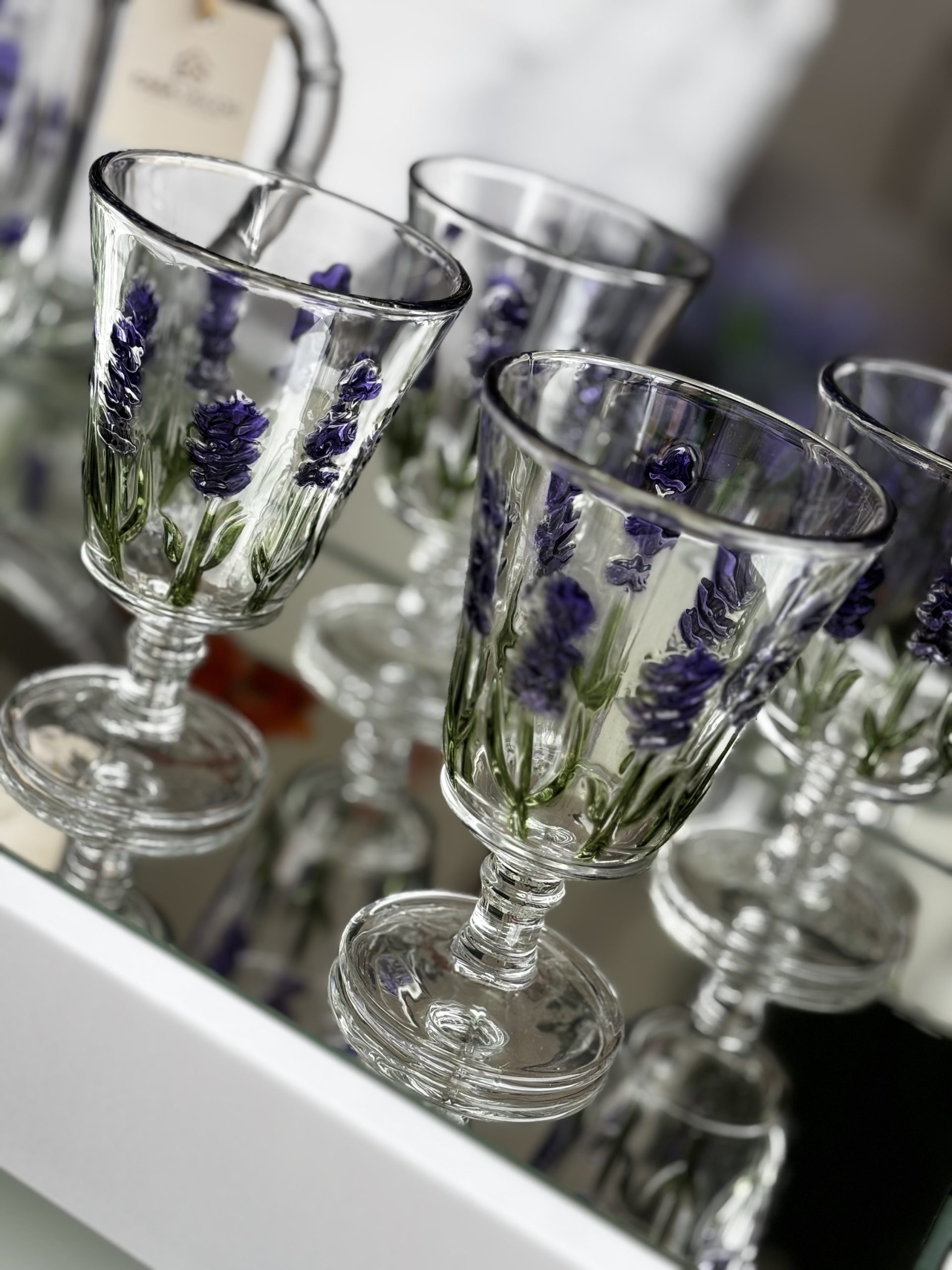 JG De Jarra e Taças com designer lavanda em alto relevo - Imagem 5