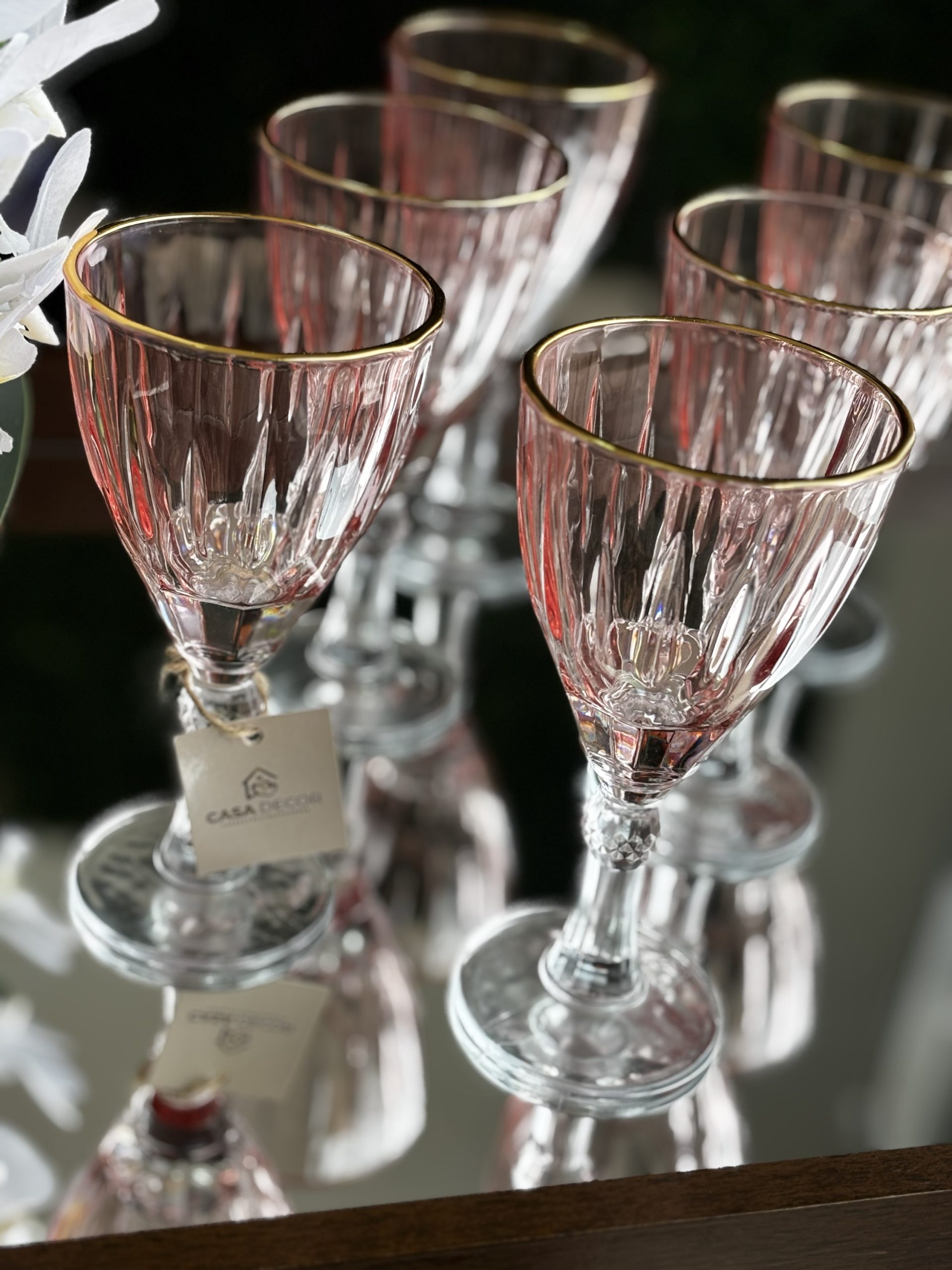 Jg de Taças Rosé com Borda Dourada 375ML - Imagem 2