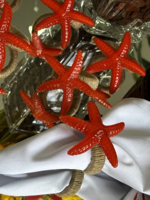 Kit Porta Guardanapo estrela do Mar 6 peças