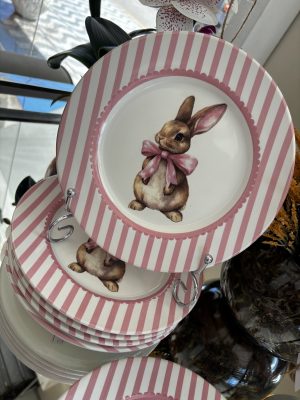 Pratos de Sobremesa Laço de Páscoa