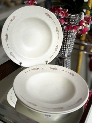 Pratos pra Massas , kit com 2 PÇS folhagem Trigo